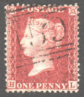 Great Britain Scott 20 Used Plate 58 - HL - Click Image to Close